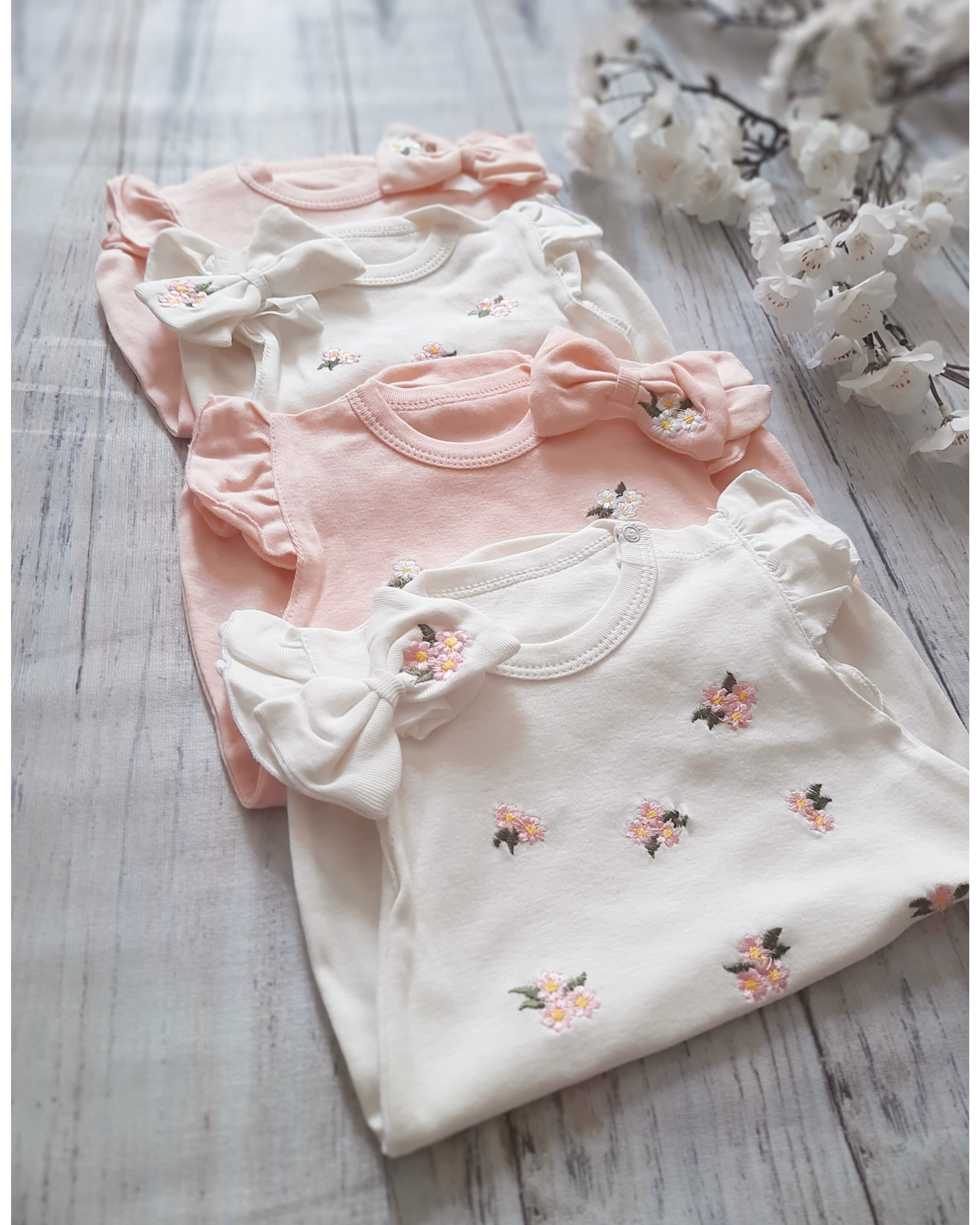 بادی گلدوزی نخی دخترانه به همراه هد