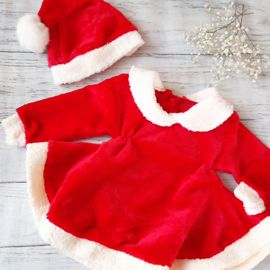 ست لباس بابانوئلی دخترانه